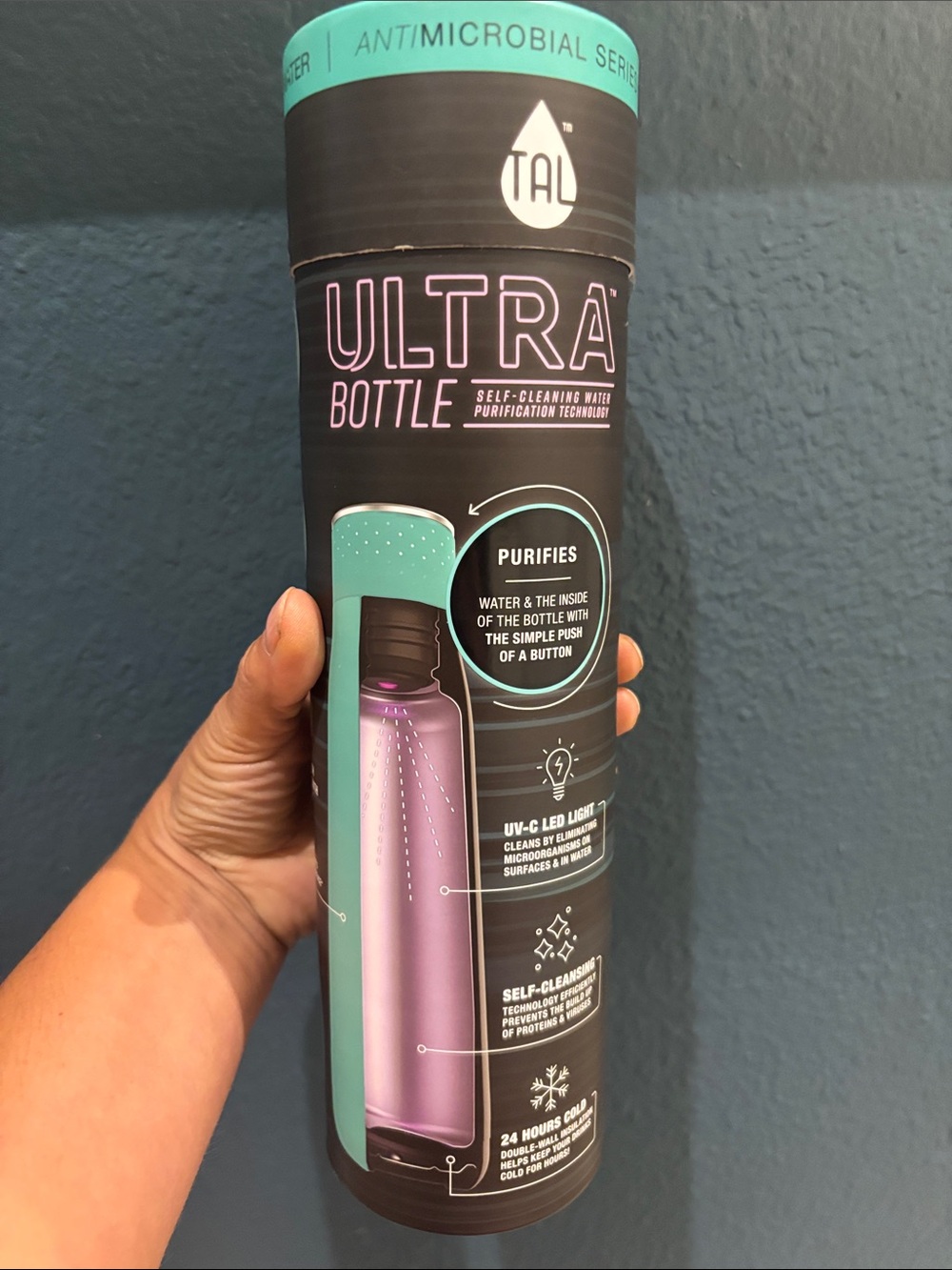 TAL Ultra Bottle Self-Cleaning Water Bottle -teal